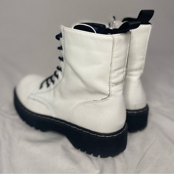 Sincerley Jules Harley white Combat Boot Laceup brand New size 9 - Picture 10 of 16